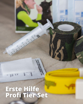 Preview: Erste Hilfe Profi Tier Set, 20-teilig - hochwertig gefüllt