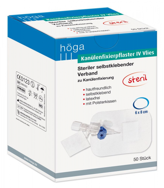 Kanülenfixierpflaster IV Vlies 6 x 8cm HÖGA