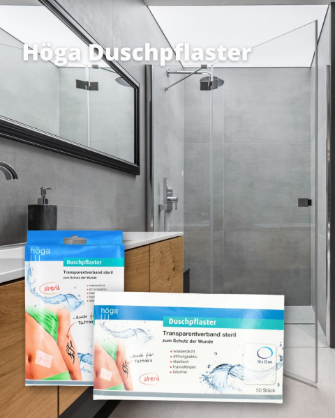 Duschpflaster 10cm x 12cm, ohne Wundauflage