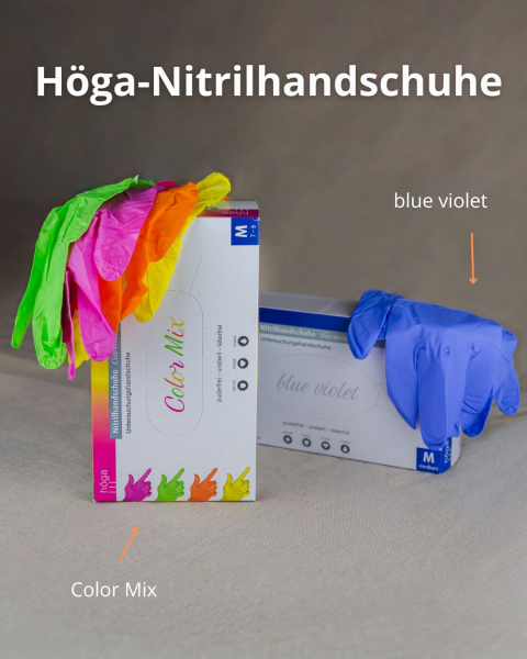 Höga-Nitrilhandschuhe blue violet 100 Stück, puderfrei, unsteril, latexfrei